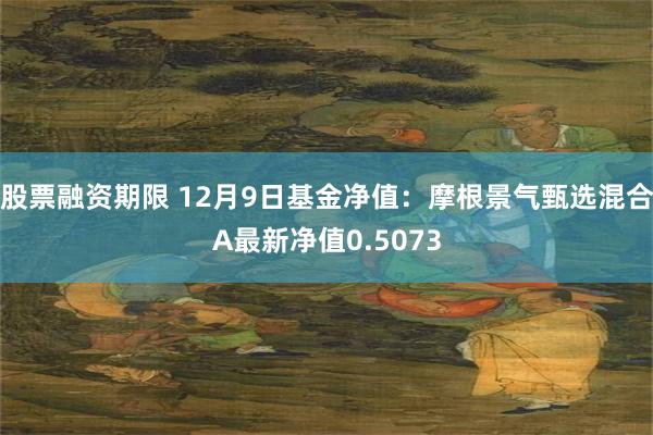 股票融资期限 12月9日基金净值：摩根景气甄选混合A最新净值0.5073