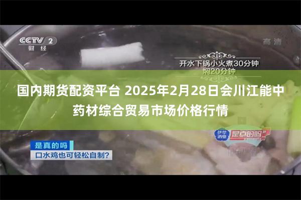 国内期货配资平台 2025年2月28日会川江能中药材综合贸易市场价格行情